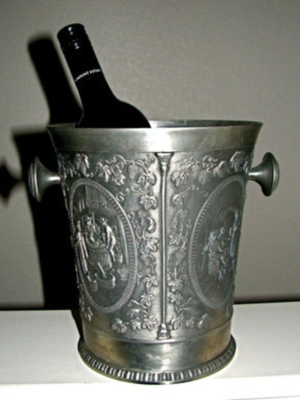 Artina SKS Carved Pewter Champagne Ice Bucket Weinlese – USED, Good Condition